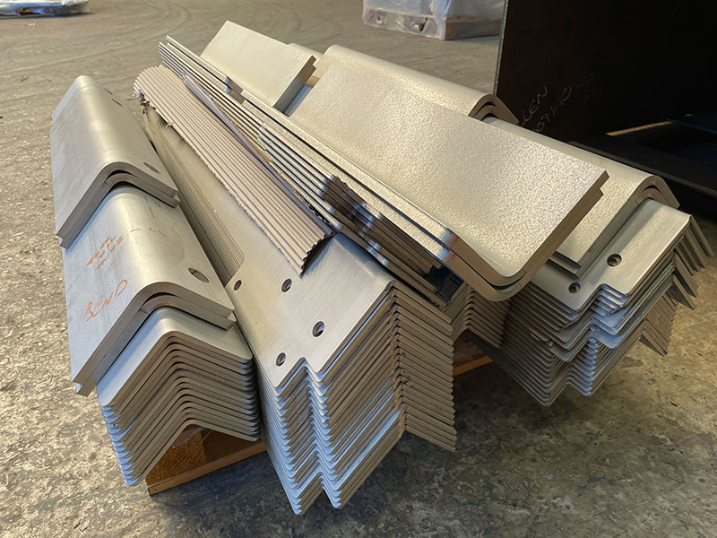 Angle clips and bent plates for structural steel supply
